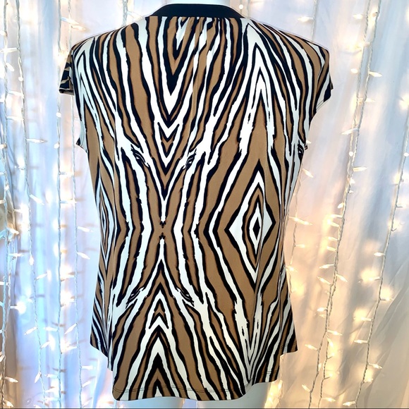WORTHINGTON ⭐️ Leopard Zebra Animal Print Blouse - Picture 5 of 7